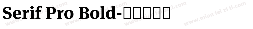 Serif Pro Bold字体转换